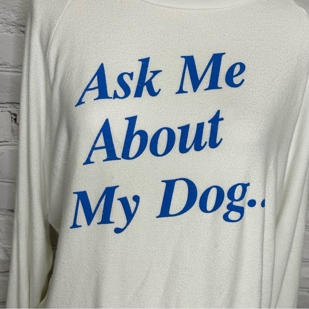 Wildfox Ask Me About My Dog Sweatshirt Jumper - Picture 4 of 11